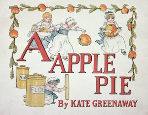 Illusztráció az "A" betűhöz az 1885-ben megjelent "Apple Pie Alphabet"-ből